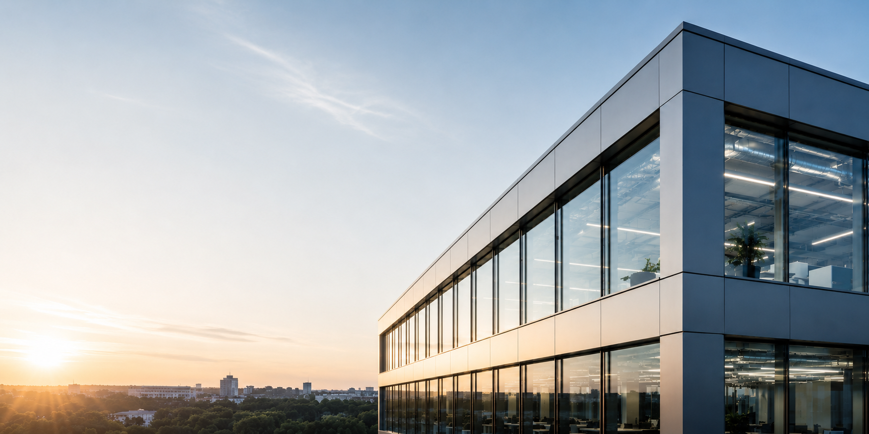 Moderne Architektur mit sichtbarer Gebäudetechnik – DELTA:TE TGA Consulting